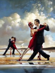 Tango on the beach 30"x40" - Sold